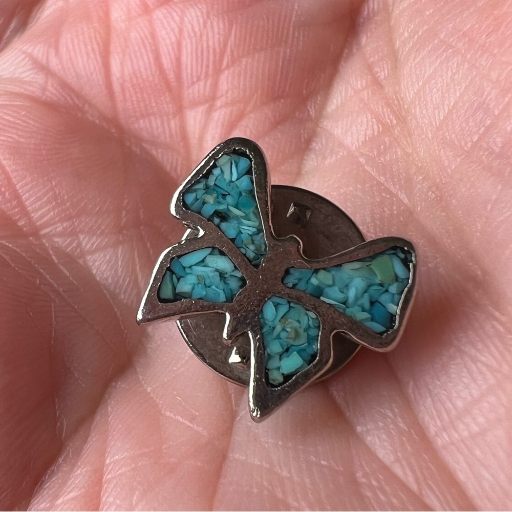 Turquoise Butterfly Brooch Pin